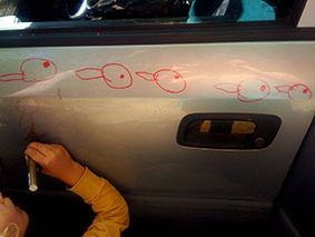 car drawing boy sm